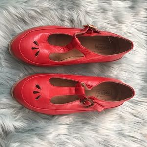 Red Mary Janes